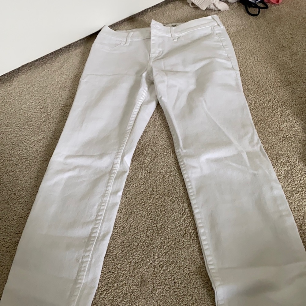 Abercrombie kids skinny jeans white